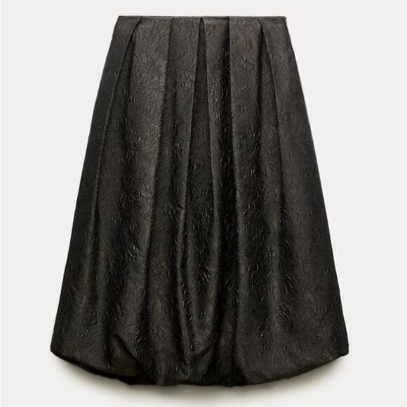 ZARA ZW COLLECTION VOLUMINOUS JACQUARD SKIRT - Picture 4 of 8